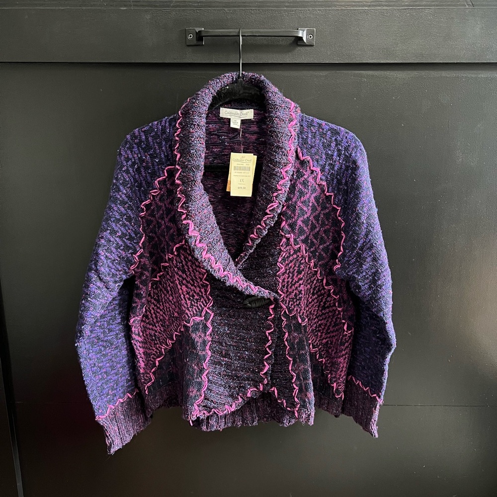 Coldwater Creek Purple and Pink Cardigan